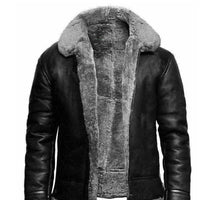 Winter Warrior™ – Stoere Heren Leren Bomber Jas met Luxe Kunstbontvoering