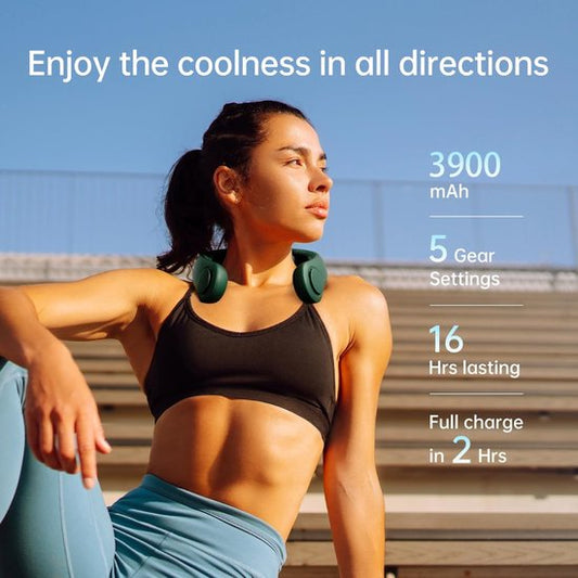 CoolFlow™ – Handsfree 360° Nekventilator. Blijf Cool Waar Je Ook Gaat