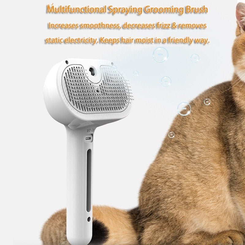 FurMist™ – Vachtverzorgingsborstel voor Huisdieren met Verneveling | Anti-Klit, Oplaadbaar & Comfort Grooming