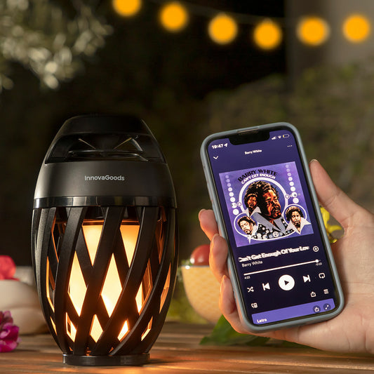 Wireless Speaker with Flame Effect LED Spekkle InnovaGoods-12