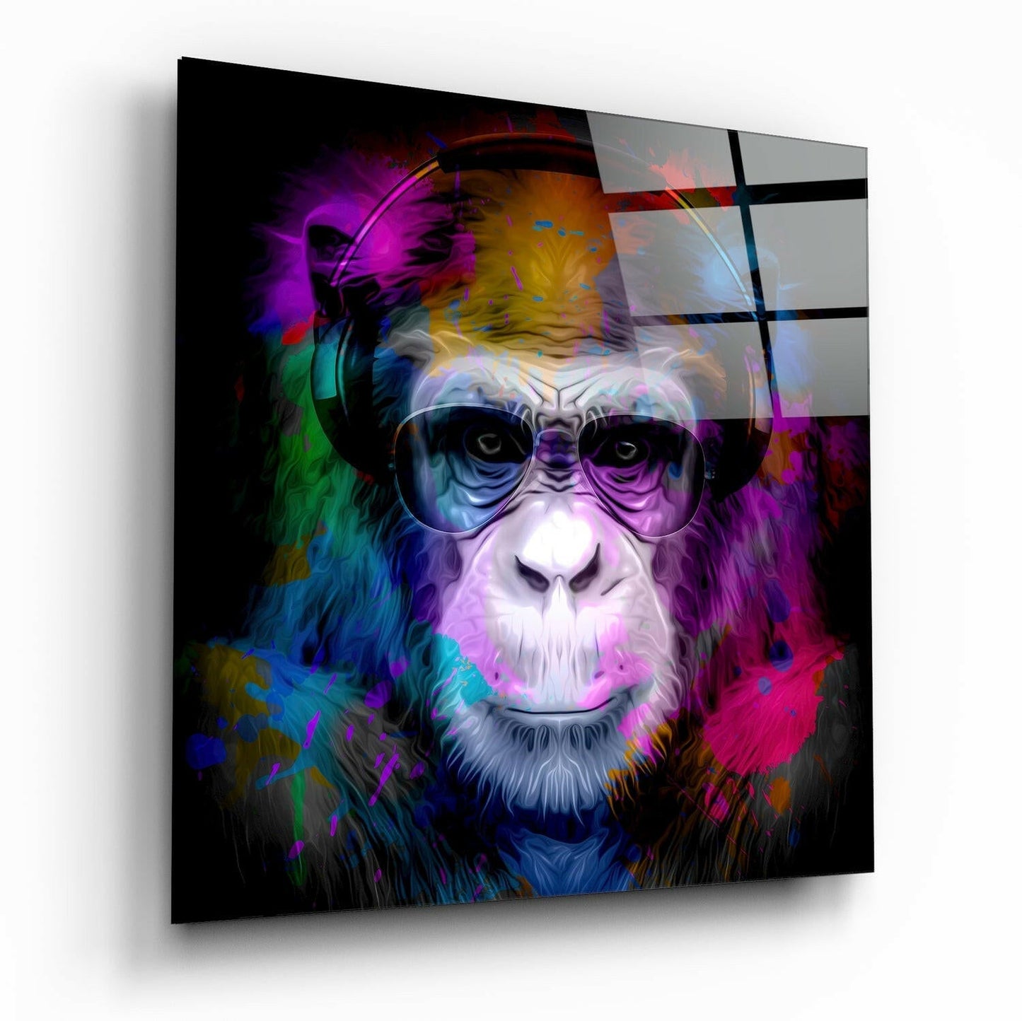 Intellectual Monkey Glass Wall Art-0