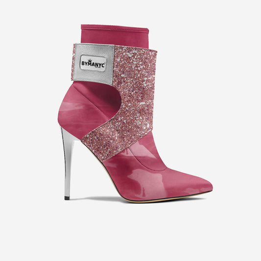 Limited Edition Vegan Stiletto Boots BYMANYC ® New York Futurista Black-0