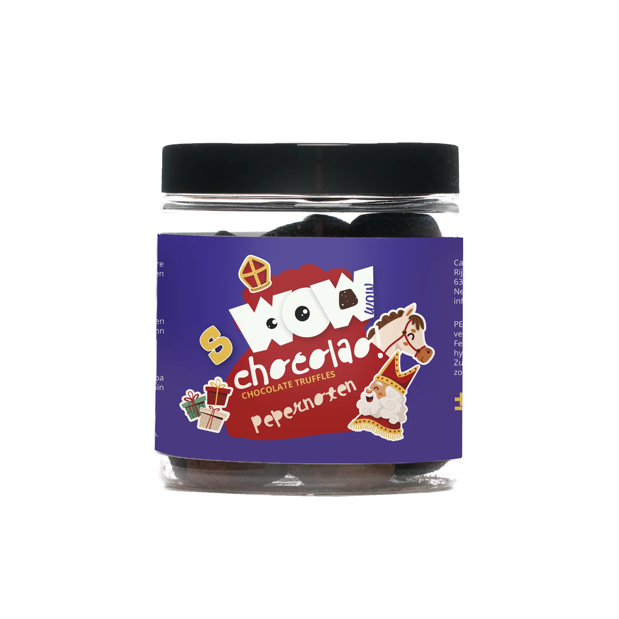 Pepernoten Chocolate Truffles - Sinterklaas edition - Gifting jar 130g-0